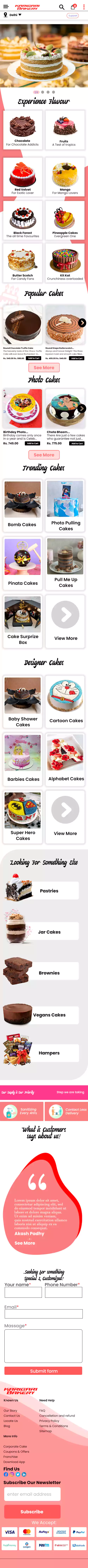 Bakery & Cafe ecommerce website theme preview